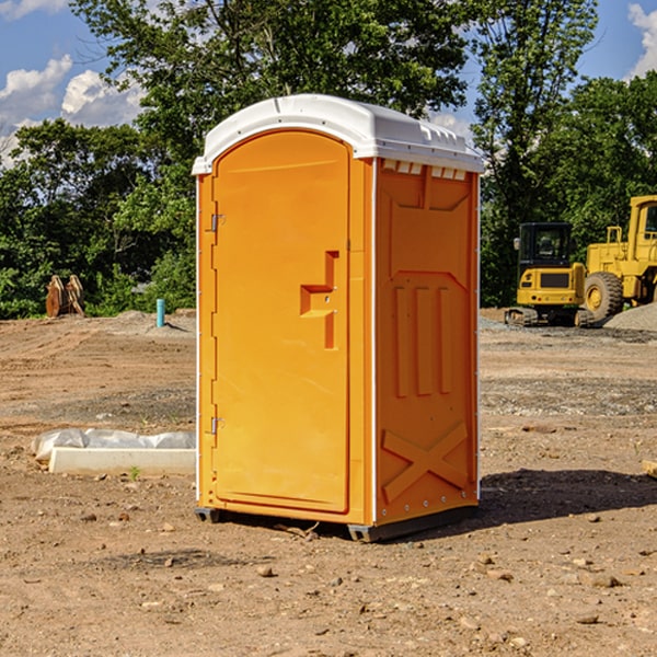 how often are the porta potties cleaned and serviced during a rental period in Cabot